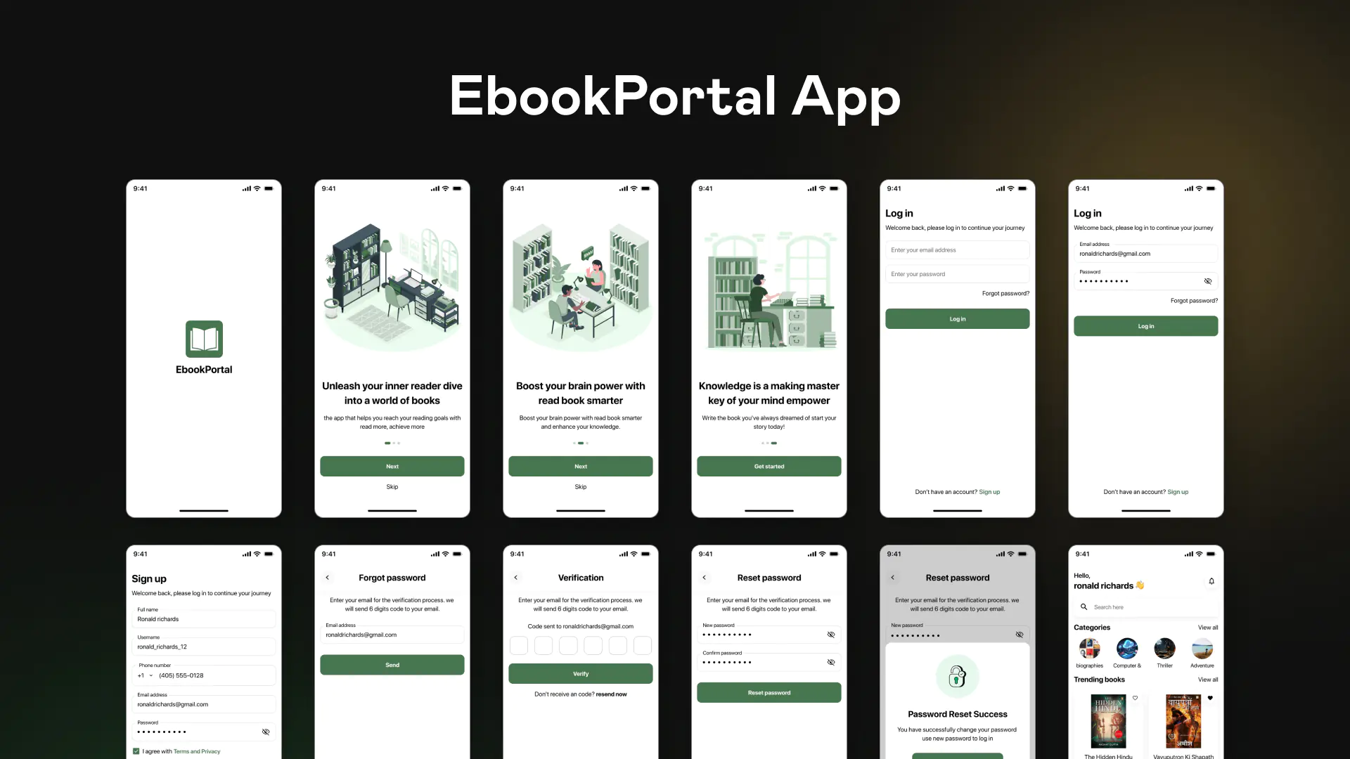 EbookPortal v1.0 - Ebook Full App in Flutter with NodeJs Backend - ReadHub App