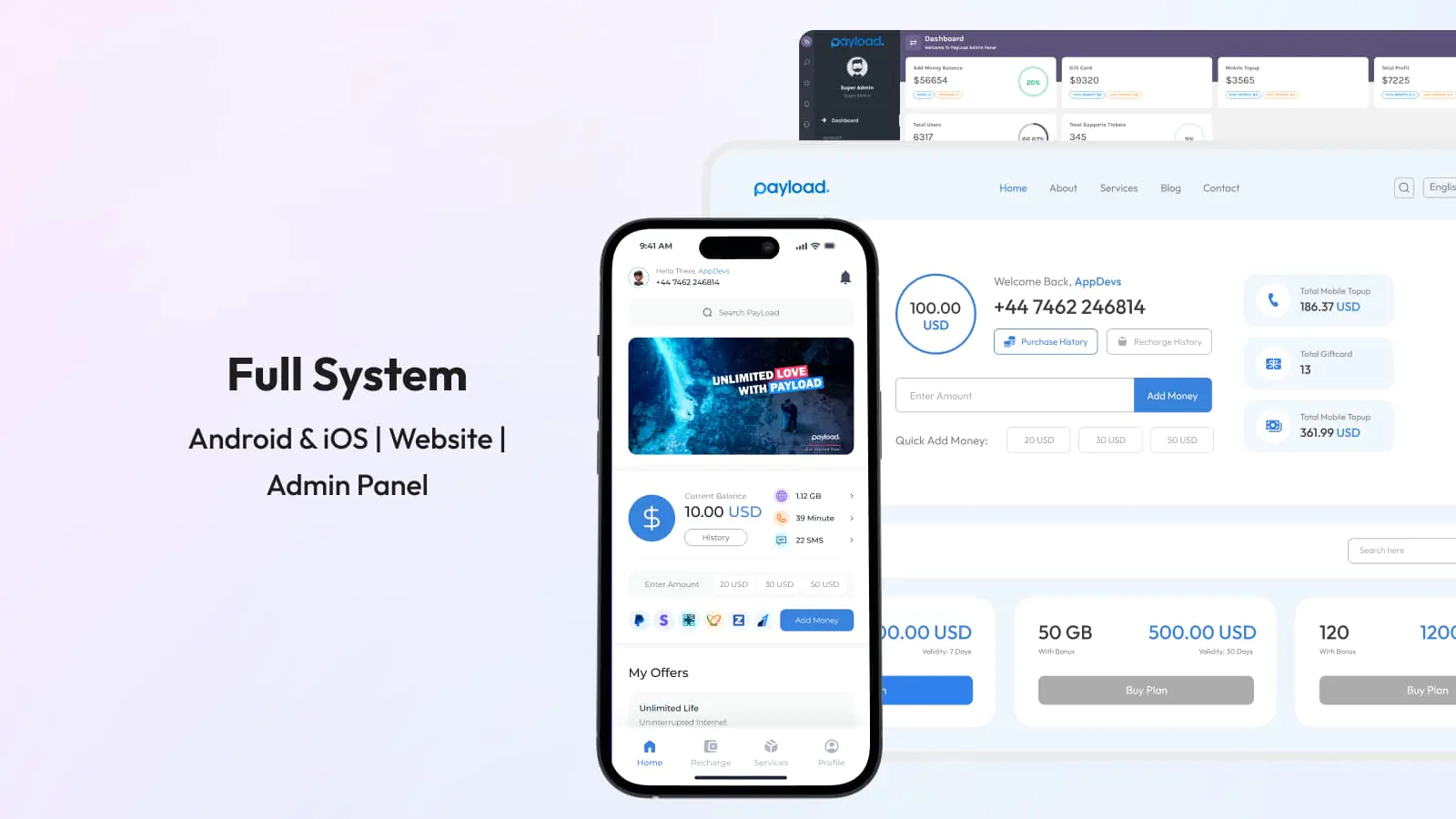 PayLoad v1.2.0 - Airtime - Data Bundles - Gift cards and VTU Full Solution
