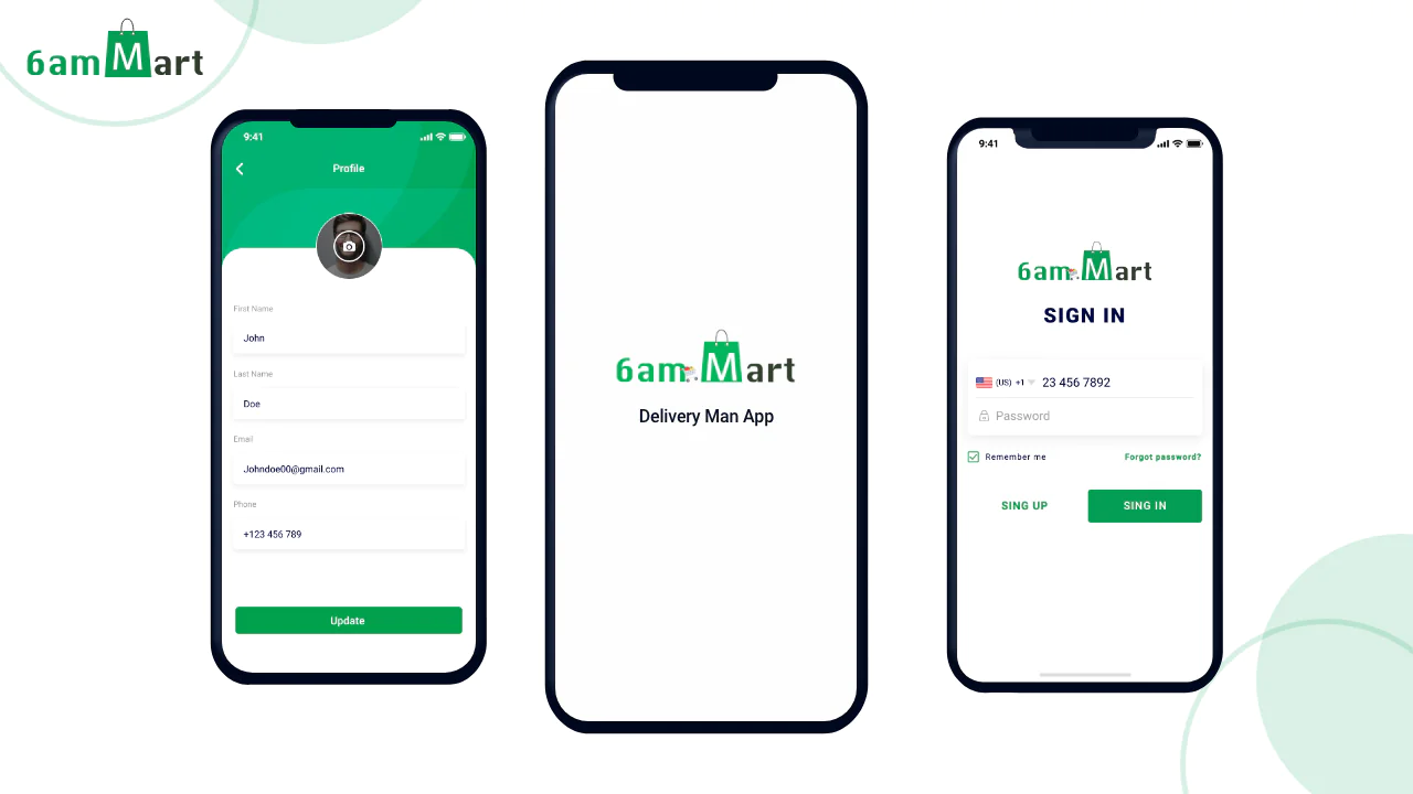 6amMart - Delivery Man App