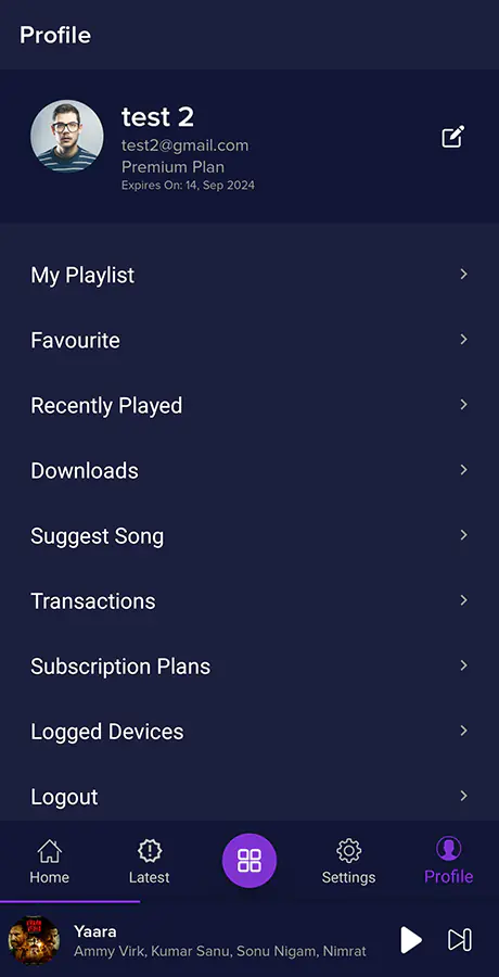 Android Music Player - Online MP3 (Songs) App - 16 July 2025