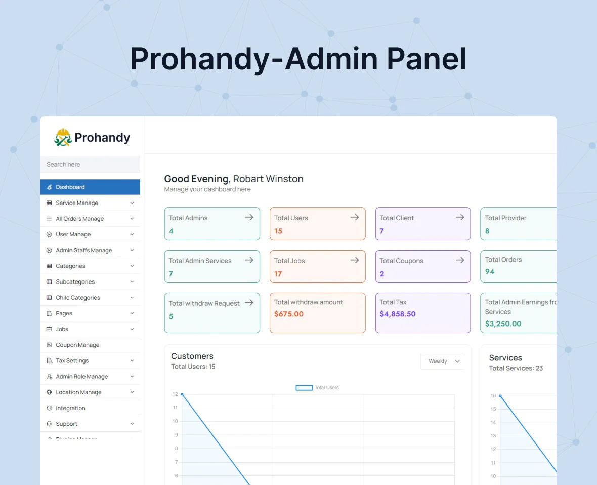 Prohandy - On-Demand Handyman & Home Service Provider Marketplace Platform