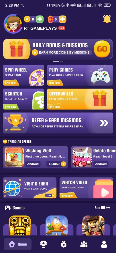 PlayPoint v1.6 - Android App with Admin Panel