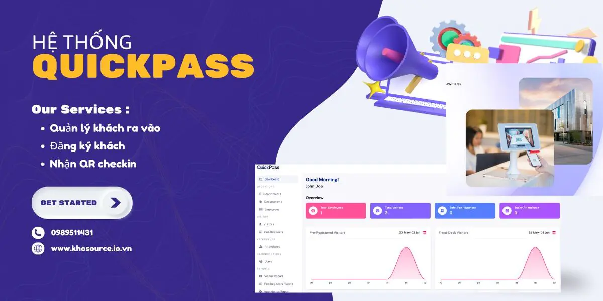 Hệ thống quản lý khách ra vào công ty, tòa nhà